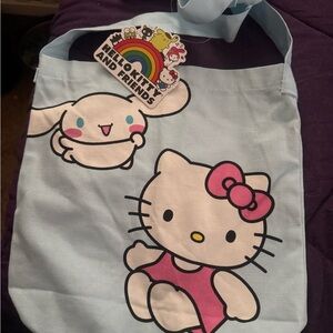 Hello Kitty Light Blue Tote with Pink Bow and Outfit